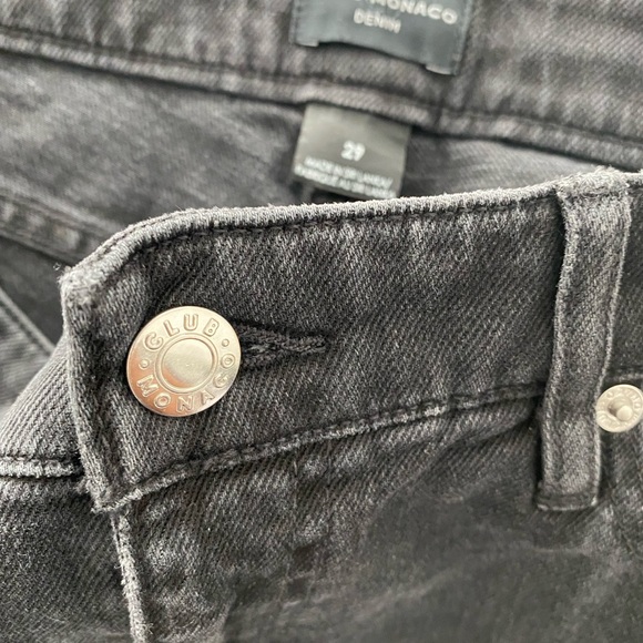 Club Monaco High Rise Skinny Jeans in Wash Black - Picture 9 of 11